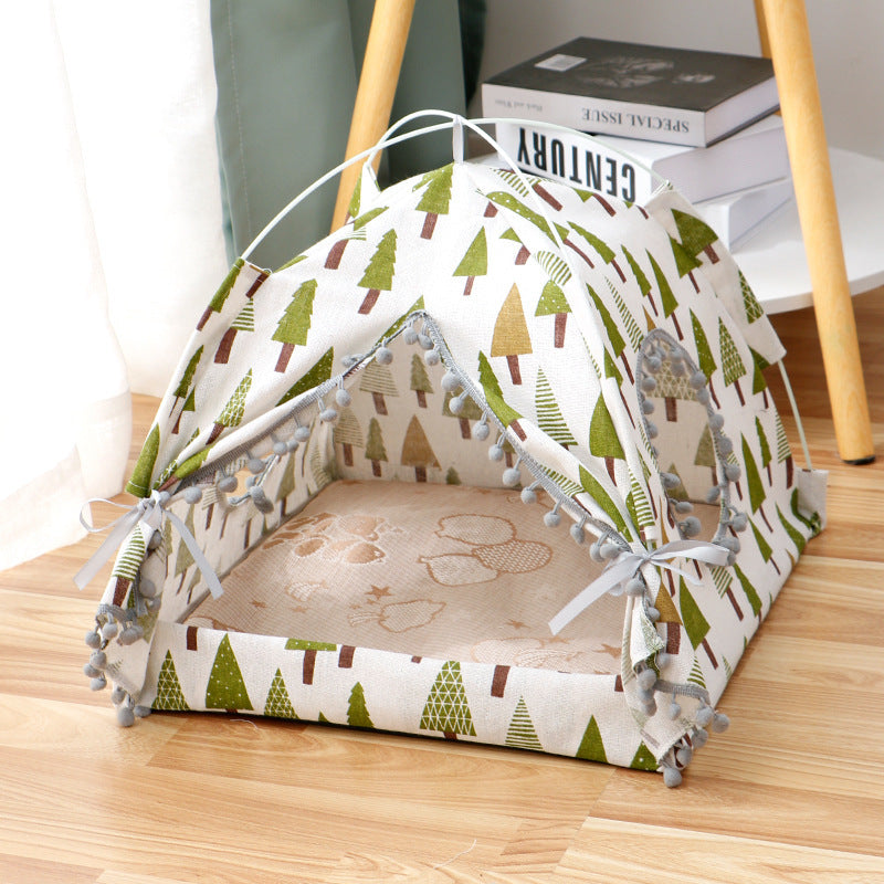 Cozy Enclosed Cat Tent for Comfy Naps