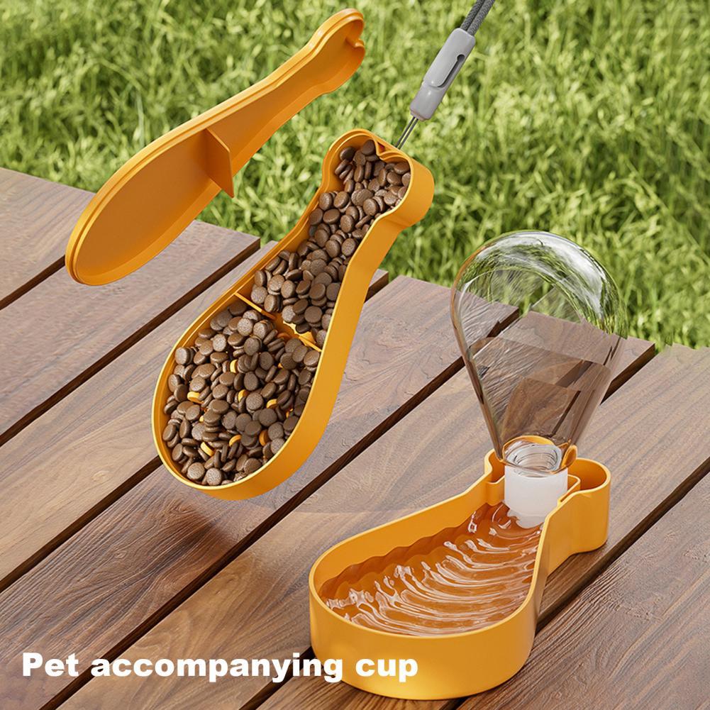 2-in-1 Pet Travel Bottle for Easy Food & Water