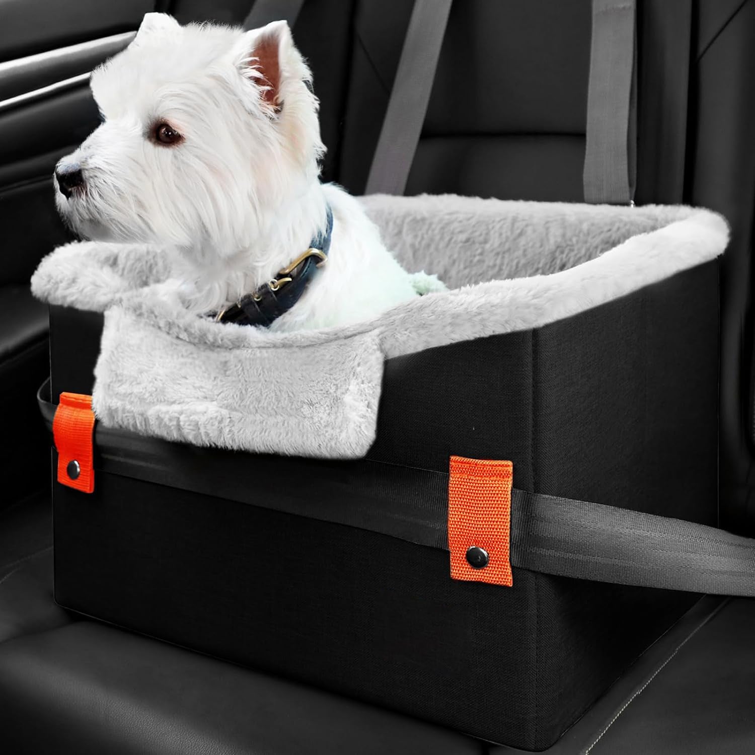 Cozy Car Booster Seat for Happy Little Travel Pups