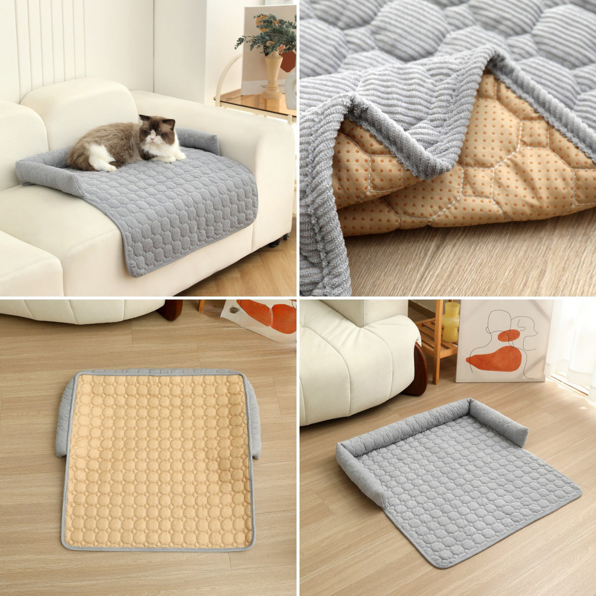 Luxury Corduroy Pet Bed – Calming Comfort for Every Paw