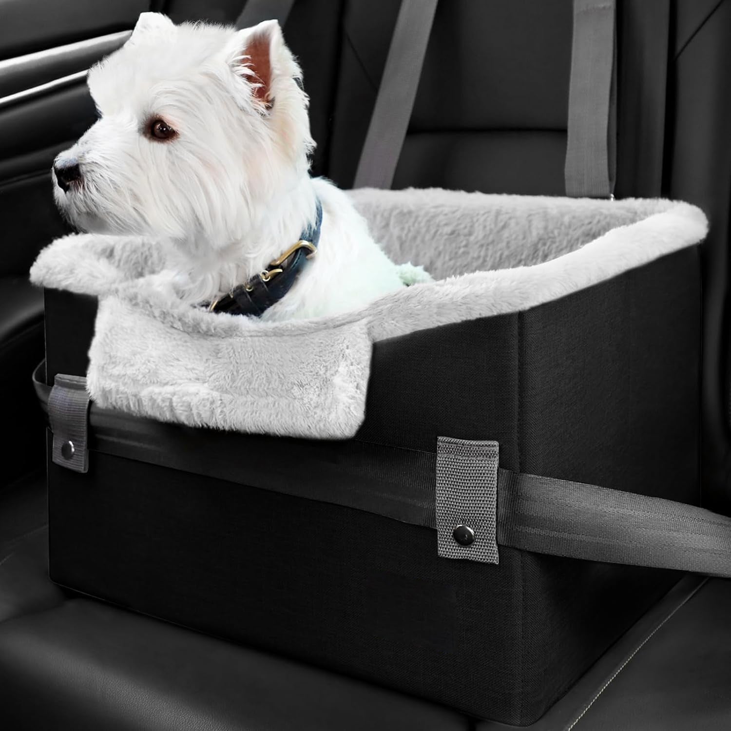 Cozy Car Booster Seat for Happy Little Travel Pups